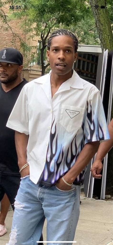prada flame shirt asap rocky